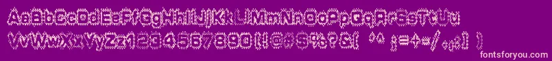 Grunge ffy-Schriftart – Rosa Schriften auf violettem Hintergrund