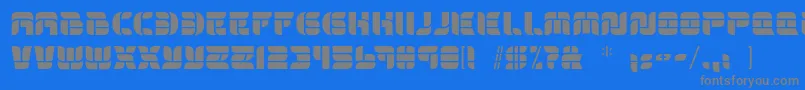 フォントBloneschaBold – 青い背景に灰色の文字