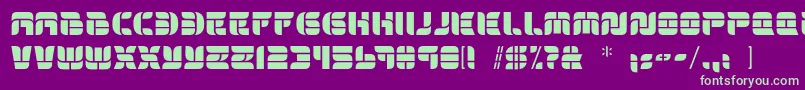 BloneschaBold Font – Green Fonts on Purple Background