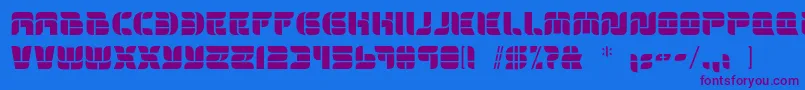 BloneschaBold Font – Purple Fonts on Blue Background