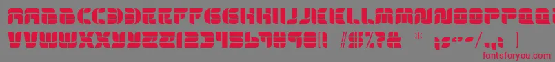 BloneschaBold-fontti – punaiset fontit harmaalla taustalla