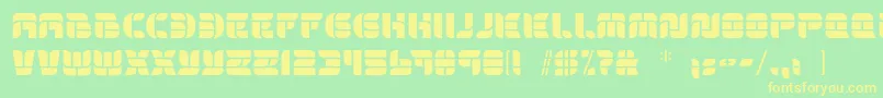 BloneschaBold Font – Yellow Fonts on Green Background