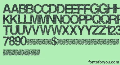 Steamrose font – Black Fonts On Green Background