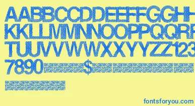 Steamrose font – Blue Fonts On Yellow Background