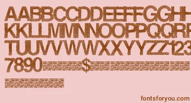 Steamrose font – Brown Fonts On Pink Background
