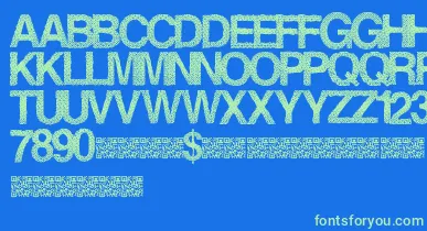 Steamrose font – Green Fonts On Blue Background