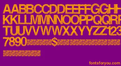 Steamrose font – Orange Fonts On Purple Background