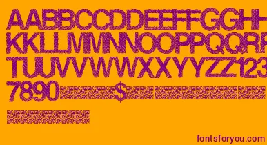 Steamrose font – Purple Fonts On Orange Background
