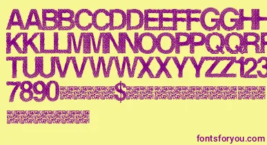 Steamrose font – Purple Fonts On Yellow Background