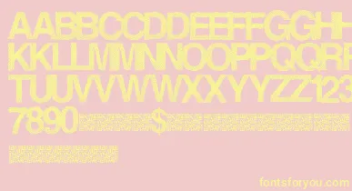 Steamrose font – Yellow Fonts On Pink Background