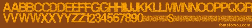 Steamrose Font – Orange Fonts on Brown Background