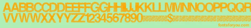 Steamrose Font – Orange Fonts on Green Background