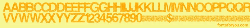 Steamrose Font – Orange Fonts on Yellow Background