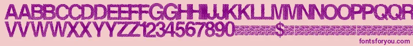 Steamrose Font – Purple Fonts on Pink Background