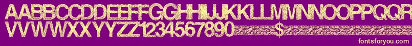 Steamrose Font – Yellow Fonts on Purple Background