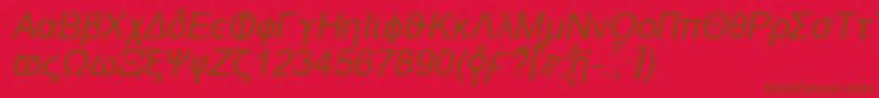 Naxosi Font – Brown Fonts on Red Background
