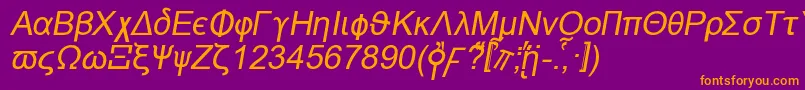 Naxosi Font – Orange Fonts on Purple Background