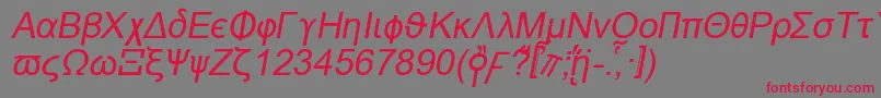 Naxosi Font – Red Fonts on Gray Background