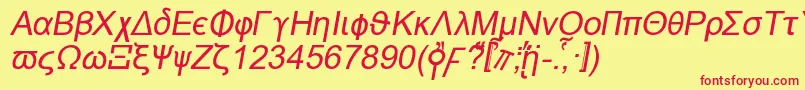 Naxosi Font – Red Fonts on Yellow Background