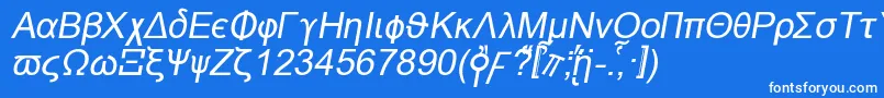 Naxosi Font – White Fonts on Blue Background