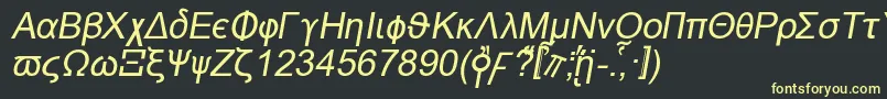 Naxosi Font – Yellow Fonts on Black Background
