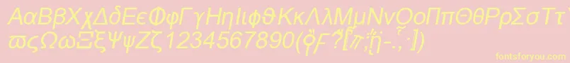 Naxosi Font – Yellow Fonts on Pink Background