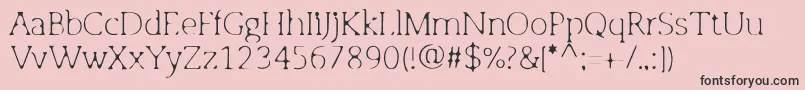 OsgoodslabLightblur Font – Black Fonts on Pink Background