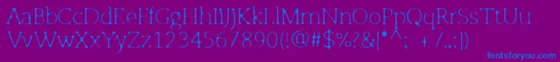 OsgoodslabLightblur Font – Blue Fonts on Purple Background