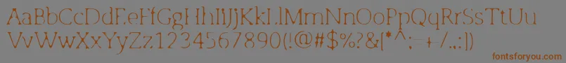 OsgoodslabLightblur Font – Brown Fonts on Gray Background