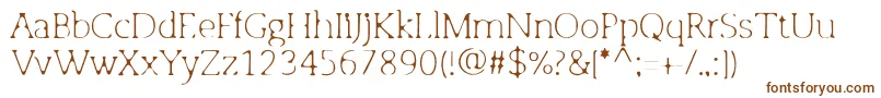 OsgoodslabLightblur Font – Brown Fonts on White Background