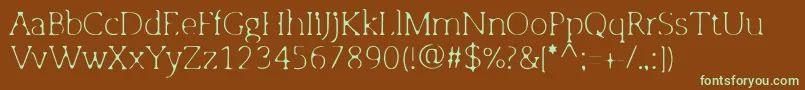 OsgoodslabLightblur Font – Green Fonts on Brown Background