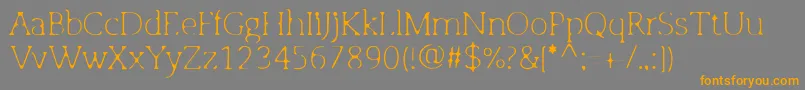 OsgoodslabLightblur Font – Orange Fonts on Gray Background