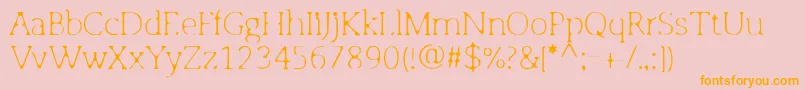 OsgoodslabLightblur Font – Orange Fonts on Pink Background