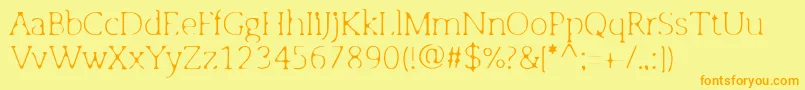 OsgoodslabLightblur Font – Orange Fonts on Yellow Background