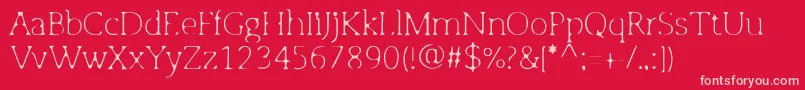 OsgoodslabLightblur Font – Pink Fonts on Red Background