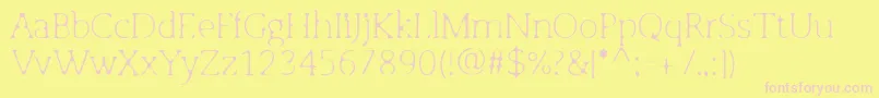 OsgoodslabLightblur Font – Pink Fonts on Yellow Background