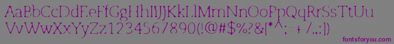 OsgoodslabLightblur Font – Purple Fonts on Gray Background