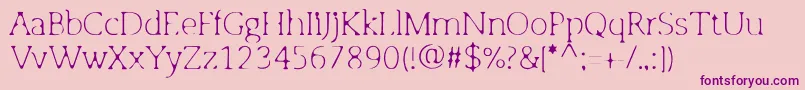 OsgoodslabLightblur-fontti – violetit fontit vaaleanpunaisella taustalla