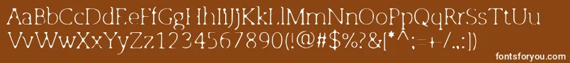 OsgoodslabLightblur Font – White Fonts on Brown Background