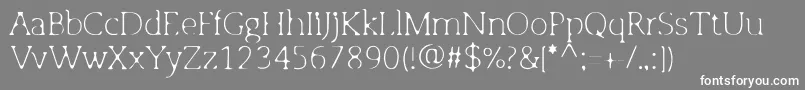 Шрифт OsgoodslabLightblur – белые шрифты на сером фоне