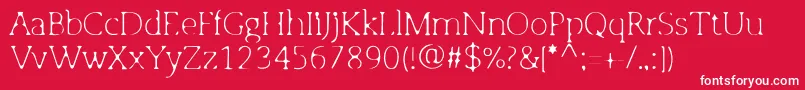 OsgoodslabLightblur-Schriftart – Weiße Schriften auf rotem Hintergrund