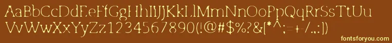 OsgoodslabLightblur Font – Yellow Fonts on Brown Background