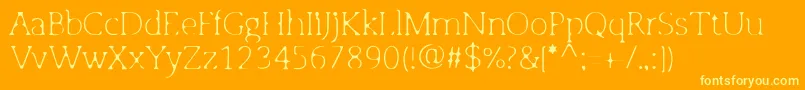 OsgoodslabLightblur-Schriftart – Gelbe Schriften auf orangefarbenem Hintergrund