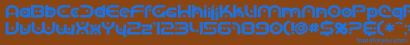 SfPlanetaryOrbiterBold Font – Blue Fonts on Brown Background