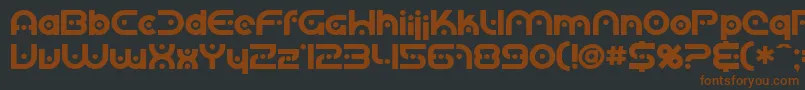 SfPlanetaryOrbiterBold-fontti – ruskeat fontit mustalla taustalla