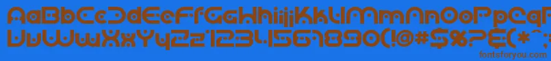 SfPlanetaryOrbiterBold Font – Brown Fonts on Blue Background