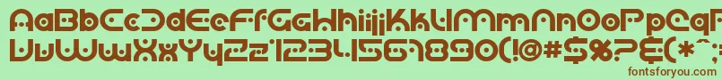 SfPlanetaryOrbiterBold Font – Brown Fonts on Green Background