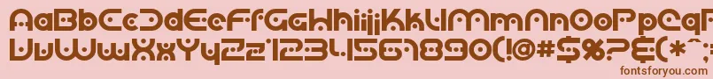SfPlanetaryOrbiterBold Font – Brown Fonts on Pink Background