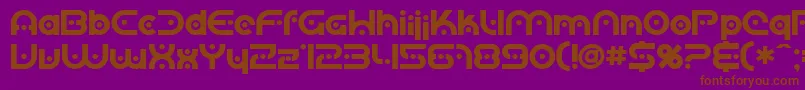 SfPlanetaryOrbiterBold Font – Brown Fonts on Purple Background