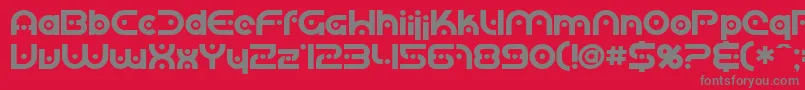 SfPlanetaryOrbiterBold Font – Gray Fonts on Red Background